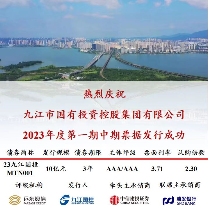 喜報(bào)！市國(guó)控集團(tuán)成功發(fā)行10億元中期票據(jù)